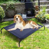 Lit Panier Surélevé et Aéré pour Animal Domestique Chiens, Tissu Confortable Etanche Résistant Nettoyage