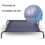 Lit Panier Surélevé et Aéré pour Animal Domestique Chiens, Tissu Confortable Etanche Résistant Nettoyage