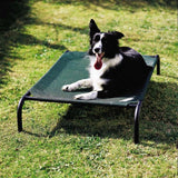 Lit Panier Surélevé et Aéré pour Animal Domestique Chiens, Tissu Confortable Etanche Résistant Nettoyage Facile