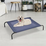 Lit Panier Surélevé et Aéré pour Animal Domestique Chiens, Tissu Confortable Etanche Résistant Nettoyage Facile